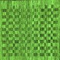 thumbnail image 1 of Ahgly Company Indoor Square Checkered Green Modern Area Rugs, 3' Square, 1 of 4