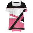 thumbnail image 4 of Fiudx Camisas de Mujer Mujer Moda Casual Manga Corta Suelta Camiseta Blusa Tops, 4 of 4