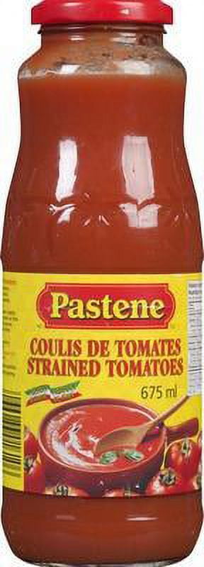 Pastene Strained Tomatoes with Basil Leaf, 675 mL
