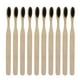 thumbnail image 2 of 1/10 cepillos de dientes naturales de bambú ecológico para hombres y mujeres (negro 10 unidades A) Sywqhk Libre de BPA, 2 of 9