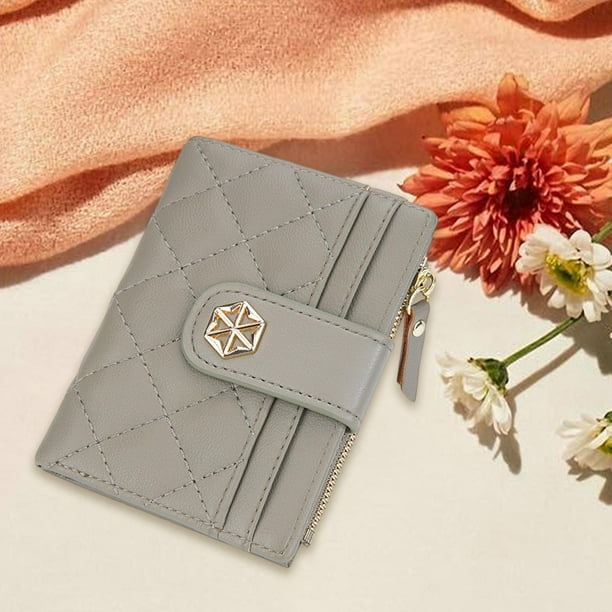 Monedero Para Mujer Con Estampado Floral Pequeño Con Ranuras Para  Tarjetas Y Cremallera