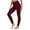 Wine Red, variant on Lohuatrd Women Winter Leggings Thick Soft Plush Warm High Waist Skinny Solid Color Elastic Waist Stretchy Fabric Compression Cold-Resistant Lady Trousers
