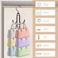 thumbnail image 4 of Pcapzz 2Pcs Purse Hanger Organizer Rotating Handbag Holder Space Saving Purse Hanger Metal Purse Hanging Hooks Purse Storage Hook for Closet Bedroom Wardrobe Totes Scarves Belts, 4 of 10