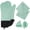 Green, variant on 6in1 Heat Resistant Silicone Oven Gloves+ Pinch Grip Pot Holders+Trivet Set, Non-slip Textured Waterproof Kitchen Mitts w/Soft Inner Lining & XL Hand-safe Sleeve for Baking Cooking Grilling Barbecue