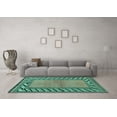 thumbnail image 3 of Ahgly Company Indoor Rectangle Southwestern Turquoise Blue Country Area Rugs, 2' x 3', 3 of 4