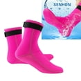thumbnail image 4 of Bottes de Plongée en Néoprène 3mm Surf Snorkeling Randonnée Chaussettes de Natation Rose Rouge S, 4 of 9
