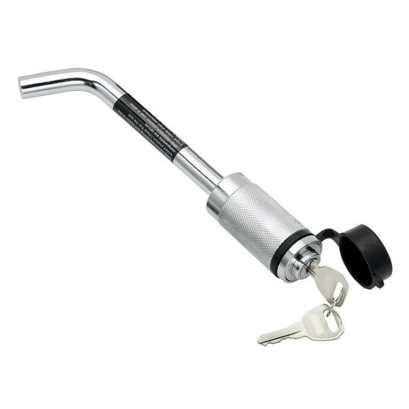 Reese 63254 1/2" Barrel-Style Receiver Lock with Bent Pin - Chrome