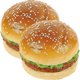 thumbnail image 1 of 2pcs Simulation Fake Burger Model Artificial Burger Model for Display Artificial Bread Model, 1 of 3