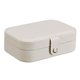 thumbnail image 2 of NvziCaja de joyería para pendientes, caja de almacenamiento de joyas multifunción de cuero portátil para pendientes y anillos, color blanco, 2 of 4