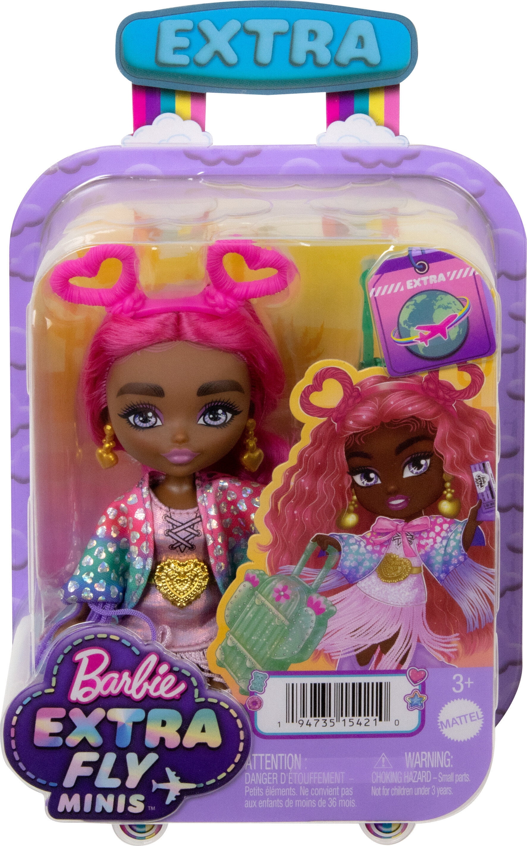 Barbie Extra Minis Travel Doll with Desert Fashion, Barbie Extra Fly