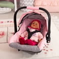 thumbnail image 6 of Bayer: Car Seat Easy Go for Neo Vario Pram with Cover, Doll Accessories, Pink, Grey with Butterfly,Grey/pink, 6 of 11