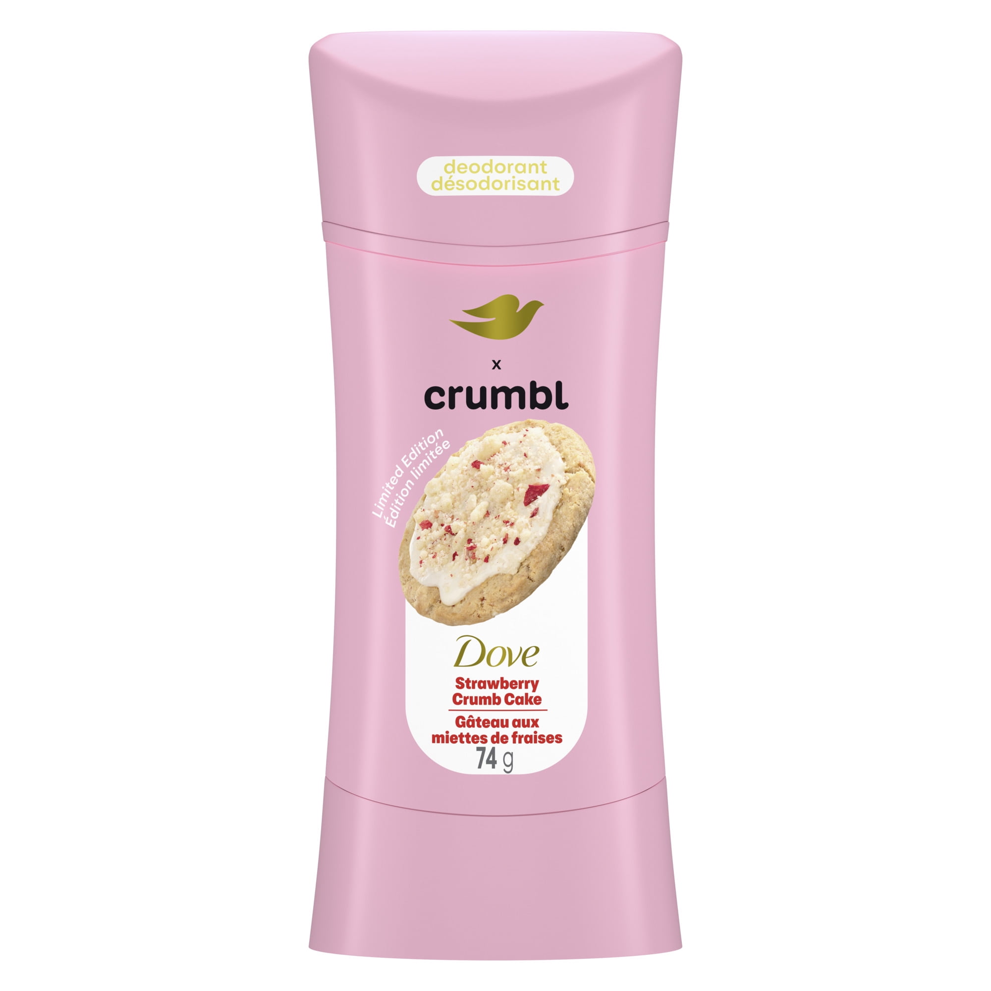 Dove Crumbl Aluminum-Free Deodorant Stick Strawberry Crumb Cake 74