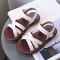 thumbnail image 2 of Godom Girls Sandals Summer Open Toe Flats Shoes Dress Sandal for Toddler Little Big Kid, 2 of 7