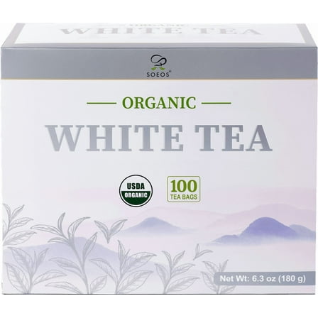 Soeos Organic White Tea, 100 tea bags