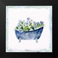 thumbnail image 2 of Swatland, Sally 12x12 Black Modern Framed Museum Art Print Titled - Blue Bouquet Bath II, 2 of 5