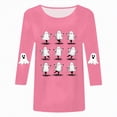 thumbnail image 4 of Towmus Halloween Shirts for Women Plus Size Trendy Crew Neck Graphic Tops Oversized 3/4 Sleeve Blouses, 4 of 4