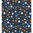 thumbnail image 3 of Sport Queen Size Duvet Cover Set, Many Basketball Baseball and Football Icons Champ Gloves Dark Background, Decorative 3 Piece Bedding Set with 2 Pillow Shams, Dark Blue Multicolor, by Ambesonne, 3 of 3