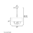 thumbnail image 3 of Maxim 10015WLSN Bongo 5-Light Pendant, Satin Nickel, 3 of 4