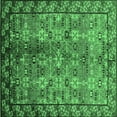thumbnail image 1 of Ahgly Company Indoor Square Oriental Emerald Green Industrial Area Rugs, 4' Square, 1 of 4