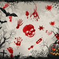 thumbnail image 3 of Pegatinas de Halloween para ventanas con sangre, 12 hojas, pegatinas de manos ensangrentadas, pegatinas de huellas de terror para Halloween, pegatinas sangrientas para decoración de, 3 of 5