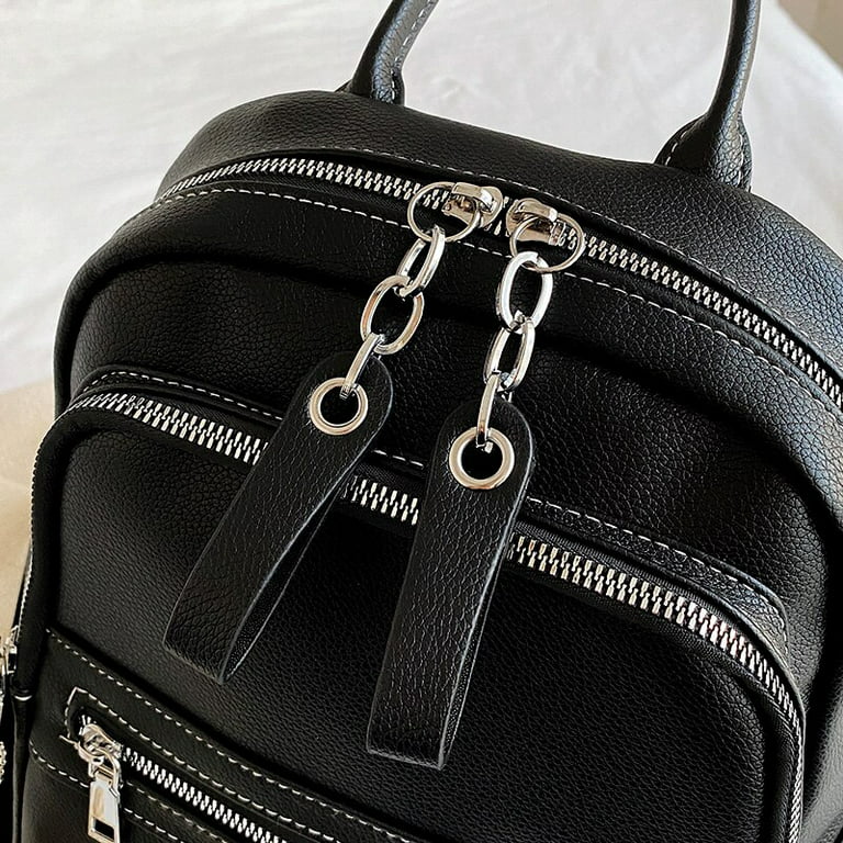CoCopeaunts Fashion Women Leather Luxury Backpack Chain Teenage