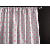 Cotton Curtain Polka Dots Print 58 Inch Wide / Pink on White