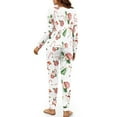 thumbnail image 3 of Yuyamidu Candy Canes Scoop Neck Pajamas Set for Women with Pockets 2 Pieces Snowman Long Sleeve Sleepwear Size M Christmas Pj Sets for Adults Casual Nightwear, 3 of 7