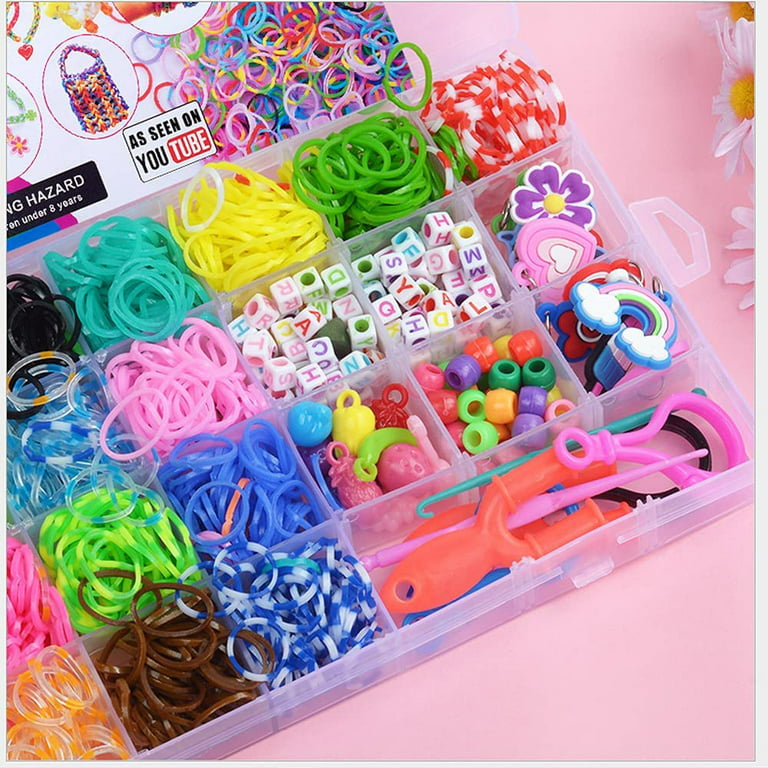 2600+ Loom Bands Kit in 32 Variety Colors with Premium Quality Accessories,  Rubber Bands Bracelet Refill Kit for Kids Boys & Girls, Loom Bracelet