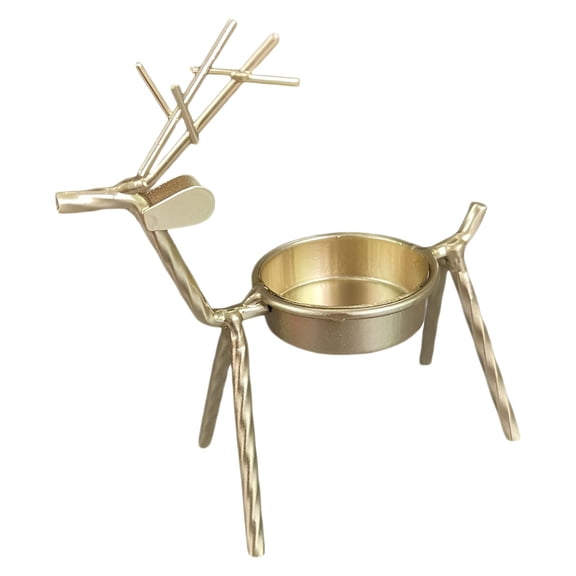Metal Reindeer Tea Light Candle Holders, Christmas Home Decoration