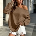 thumbnail image 6 of GUACER Womens One Shoulder Tops Trendy Soft Oversized Long Sleeve Blouses for Everyday Date Casual, 6 of 9