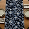 thumbnail image 5 of Table Runners 90 Inches Long Dress Scarves, Navy Blue Flowers Farmhouse Coffee/Dining/Kitchen Table Runner for Living Room, Spring Floral Elegant Pastoral 13x90 Inch, 5 of 9