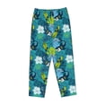 thumbnail image 4 of Naloa Shark And Leaves Print Women’s Ultra-Soft Comfy Pajama Lounge Pants with Pockets & Drawstring, 4 of 8