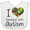 AA-White, variant on Inktastic I Heart Someone with Autism Boys or Girls Baby Bib