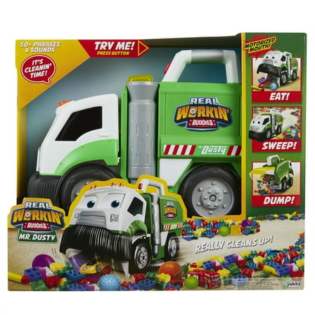 Real Working Buddies Mr. Dusty Garbage Truck with Lights and Sounds