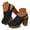 C, variant on Women's Platform Sandals Closed Toe Ankle Strap Chunky High Heel Dressy Casual Summer Shoes