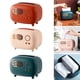 thumbnail image 2 of Bandeja de servilletas de plástico con forma de radio, color rosa, 2 of 5