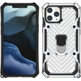 thumbnail image 2 of For Apple iPhone 13 Pro Max (6.7") Stand Ring Holder Finger Loop with Magnetic Grip Kickstand Hybrid Shockproof Armor Phone Case Cover by Xpression [Silver], 2 of 8
