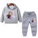 thumbnail image 3 of Ropa de primavera para niños, suéter con capucha de manga larga para niñas de Frozen Elsa, conjunto de 2 piezas de sudadera y pantalón para niños pequeños, 3 of 5
