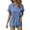 Blue, variant on Women'S Tops, Tees & Blouses Gsakboxl Women's Double Layer Wrinkled Fabric Batwing Sleeve Shirt With Pocket Casual Work Blouse Stylish Bark Wrinkle Loose Top for Office Daily Leisure Womens Tops