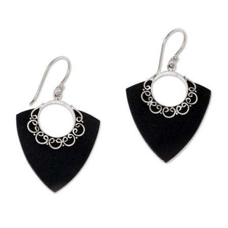 NOVICA Sterling silver dangle earrings, 'Shooting Arrows'