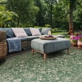 thumbnail image 4 of SAFAVIEH Courtyard Ilija Medallion Indoor/Outdoor Area Rug, Dark Green/Beige, 5'3" x 7'7", 4 of 14