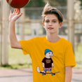 thumbnail image 3 of Smartprints Otter Space Skater Cartoon Youth T-Shirt Gold, Cotton, XS, 3 of 4