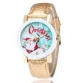 thumbnail image 5 of Reloj de regalo de Navidad con dibujos de Papá Noel, reloj para estudiantes y niños, reloj de moda informal para mujer, 5 of 5