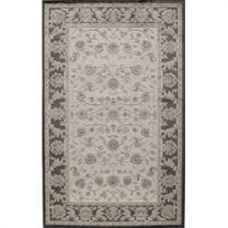 Rugs America Riviera Collection Ivory Black RV100D Transitional Oriental Area Rug 2'2" x 8'