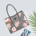 thumbnail image 5 of Mosiso PU Leather Laptop Tote Bag for 15-15.6 inch Notebook,Peony Waterproof Business Work Travel Briefcase with Adjustable PU Handle, Grey, 5 of 6