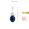 thumbnail image 3 of ANGARA Natural 2 Ct Sapphire Pendant with Trio Diamond in 925 Sterling Silver for Women (Size-9x7mm) | September Birthstone, Anniversary, Jewelry Gift for Women | Natural Blue Sapphire Necklace, 3 of 8
