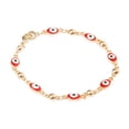 thumbnail image 2 of Pulsera Esclava Ojo Turco 5mm Unisex 20cm Chapa de Oro 18k rojo Unitalla Ametrinaa, 2 of 6