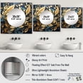 thumbnail image 4 of Designart "Wintery Charm of Black and Gold Leaves II" Leaves Square Mirror For Wall Decor - Large Gold Square Printed Wall Mirror Art - Square Traditional Mirror - Wall Mounted Square Large Mirror, 4 of 5