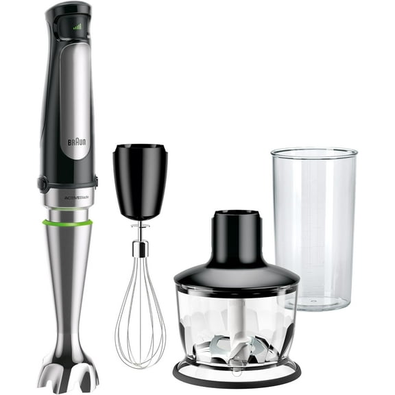 MultiQuick 7 3-in-1 Immersion Blender with Food Processor – Powerful Handheld Electric Stick Blender - Emulsifier for Chopping, Beating & Whisking - Ideal for Soup, Puree, Smoothies & More