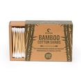 thumbnail image 1 of Hisopos de algodón EcoFox de bambú, 200 unidades, biodegradables, orgánicos, 1 of 8